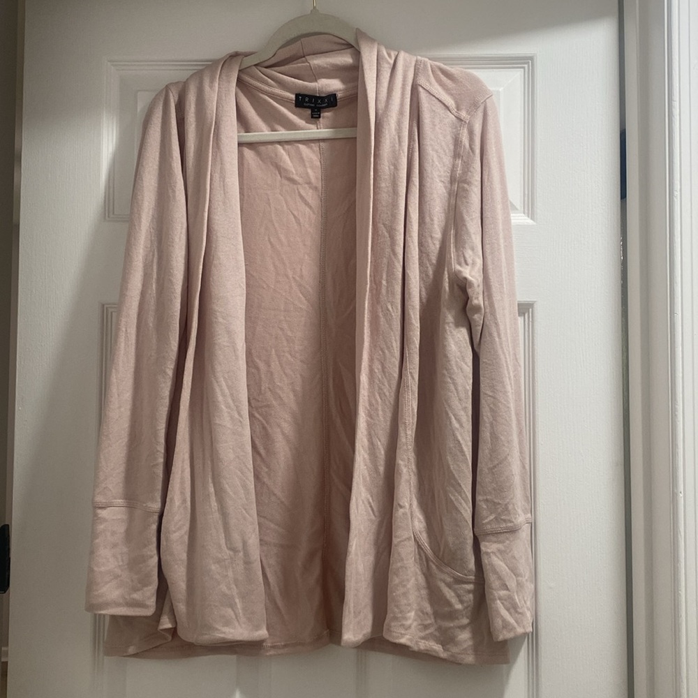 Cozy light pink cardigan